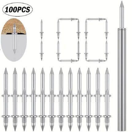 Clavos Invisibles de Doble Extremo, Dardos de Metal para Pared x100pcs