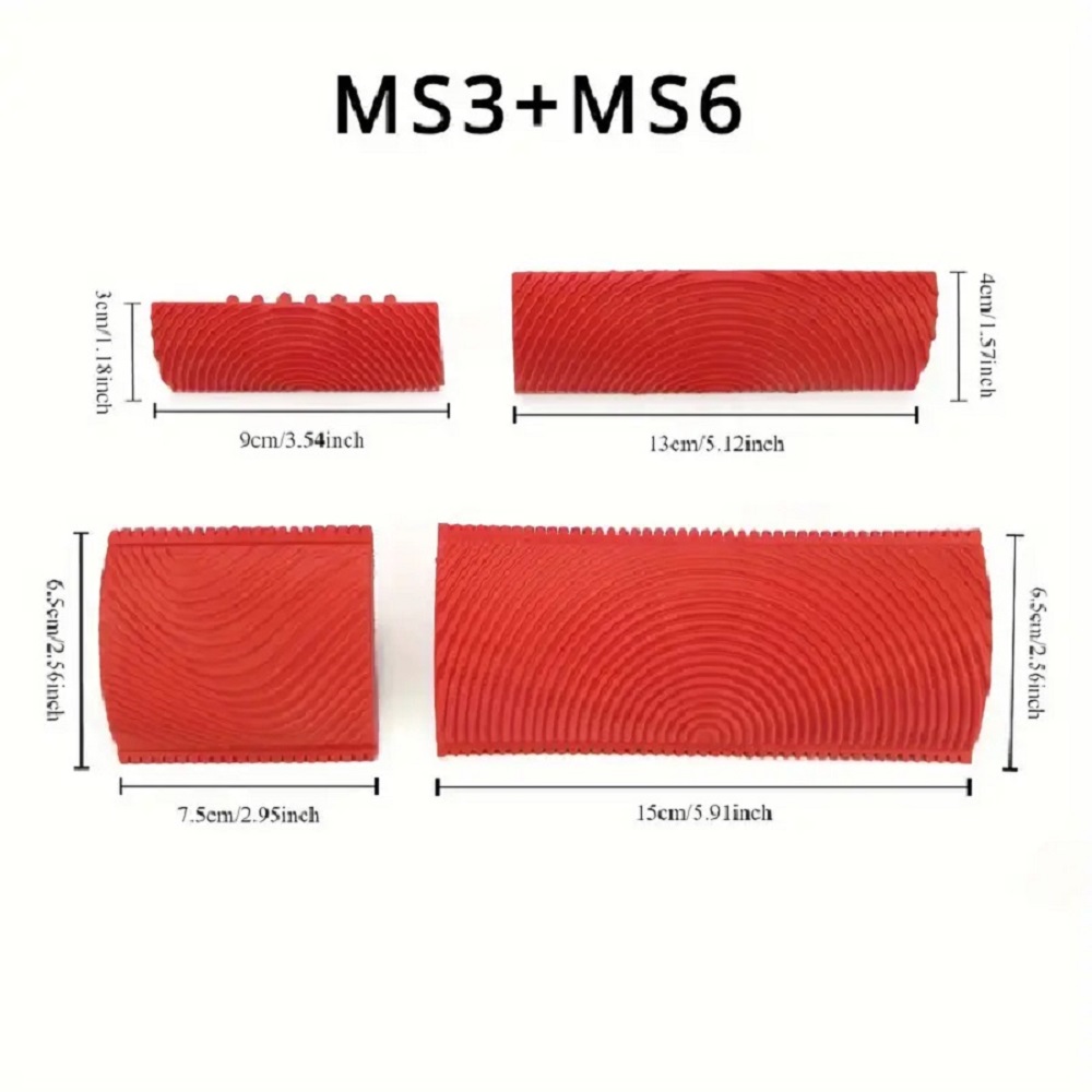 2pcs Sellos de Goma con Efecto de Grano de MadeFF