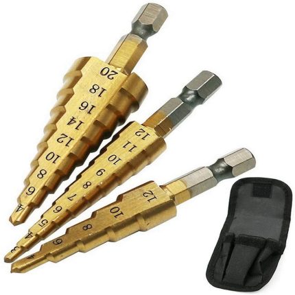 Juego de Brocas Escalonado Para Perforar Metal - Madera - Plástico(12+24+32mm) x3pcs