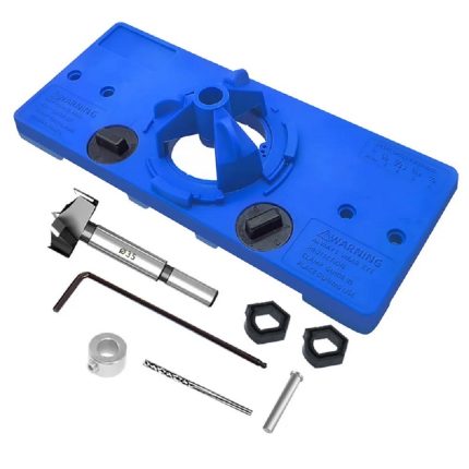 Guía Plantilla Para Instalar Bisagras Cangrejo Cazoleta 35mm+1 Broca Forstner