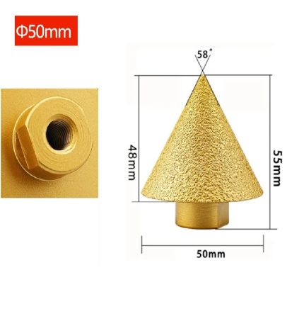Broca Diamantado Cónico de 38mm Para Perforar Porcelanatos