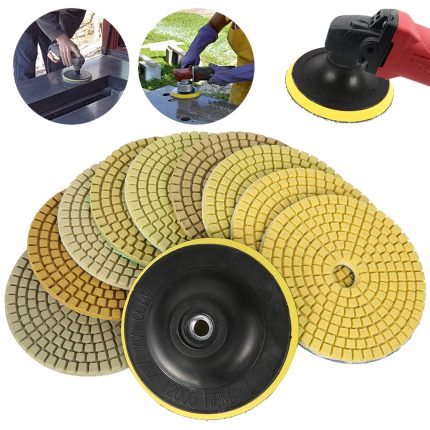 Juego de Disco de Pulido S/H Para Porcelanato Granito Mármol x8pcs