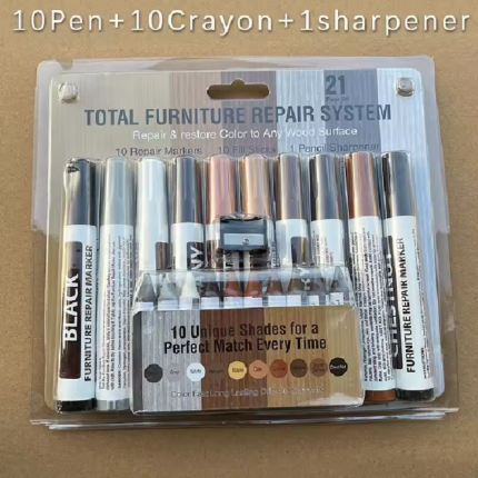 Pluma Para Reparar Muebles de Madera Marcador de Retoques x21pcs