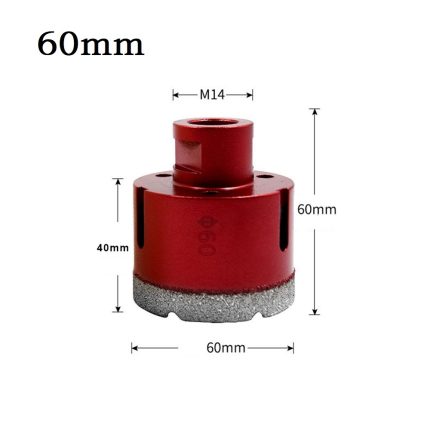 Broca Diamantado Para Perforar Porcelanato Granito Mármol Vidrio 60mm