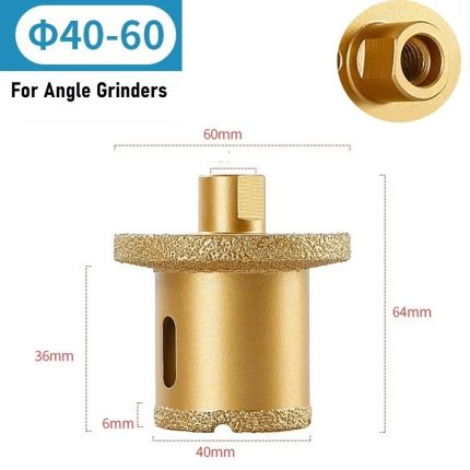 Broca Copa Diamantado Avellanadores Para Desagüe 40-60mm