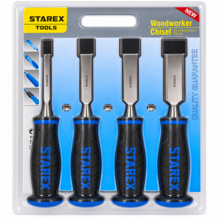 set de 4 formones STAREX para trabajar madera