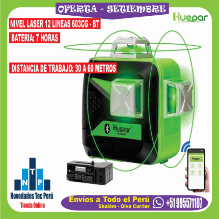 Nivel Laser 3x360° 3D con 12 Líneas y con Bluotooth Liquidación