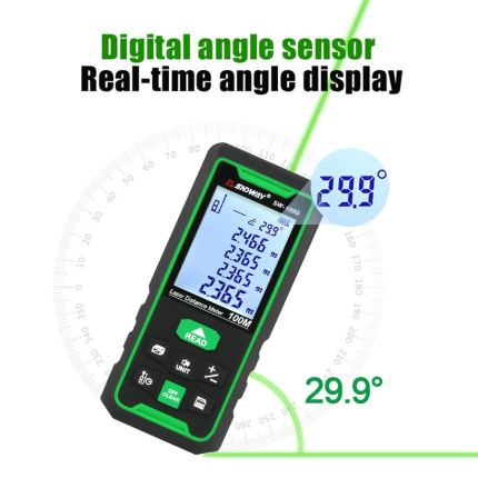 Distanciometro Láser Sndway Luz Verde - 50 Metros