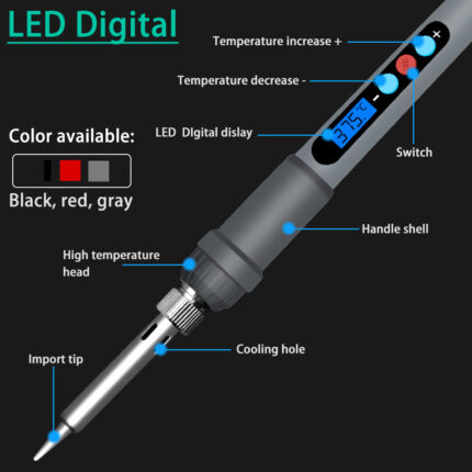 Pirograbador Led Para Grabado en Madera Cuero de 100 Watts +40 Accesorios