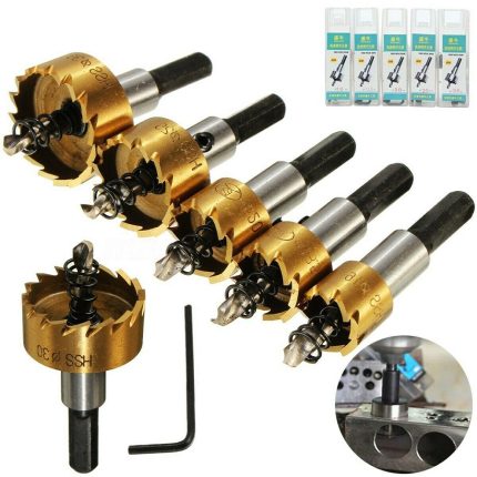 Juego de Sierra Copa Para Perforar Acero Inoxidable x5pcs