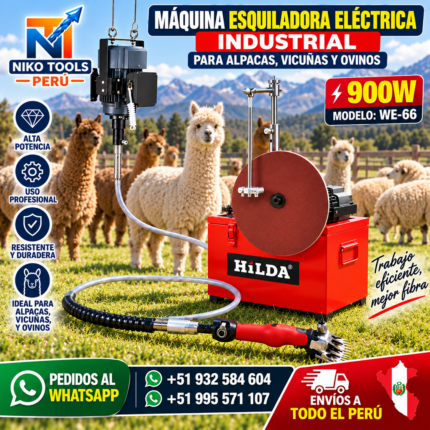 Esquiladora Eléctrica Industrial de 900 Watts + Afilador