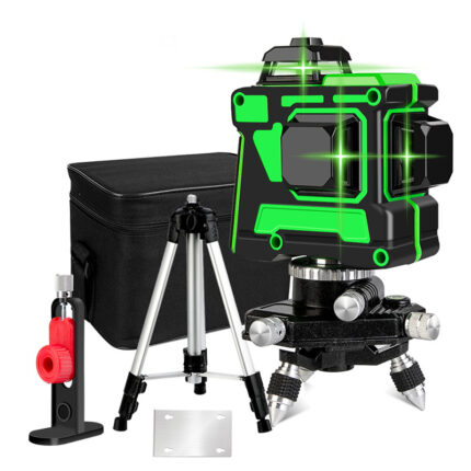 Nivel Laser Profesional 12 Líneas Recargable + 1 Trípode 1.20 Metros