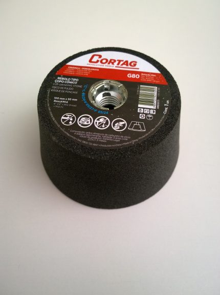 Piedra Cónico de Desbaste Porcelanatos Granito Mármol Concreto #60