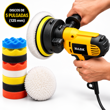 Pulidora Profesional de Coches de 5 Pulgadas 700W +Accesorios